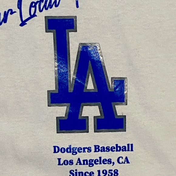 Los Angeles Dodgers T-Shirt Mens XL White Short Sleeve MLB Baseball. Go Dodgers! - Picture 6 of 8